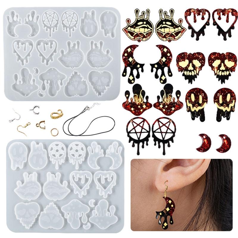Epoxy Resin Mold Silicone Earrings Mold Handmade Fashion Jewelry Resin Molds for Resin Jewelry Making Pendant Craft