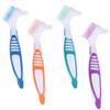 1pc Denture Toothbrush Cleaning Brush Dual Heads Gum Cleaner Invisible Braces Descaling Brush Multi-Layered Bristles False Oral Cleaning Tools