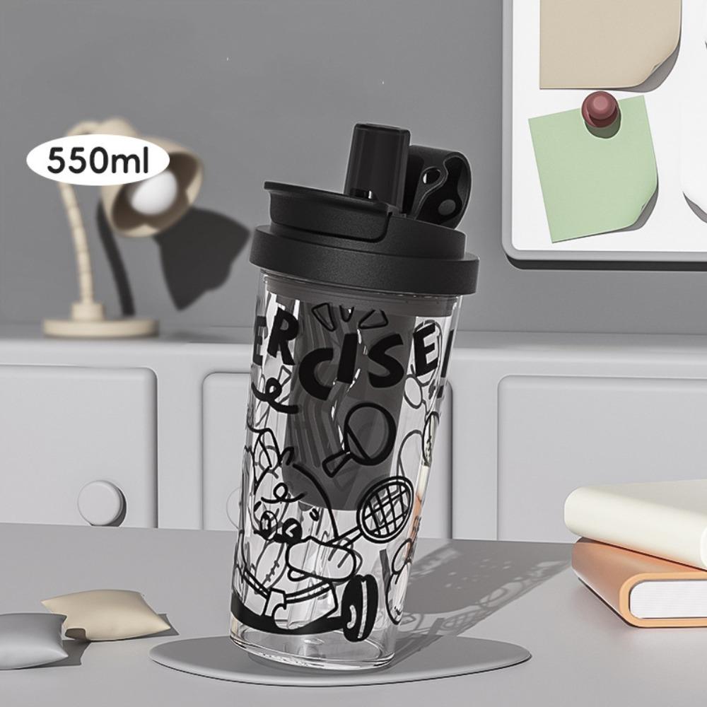 

Plastic Drinking Cup Cartoon Prints Water Jugs Portable Water Bottle