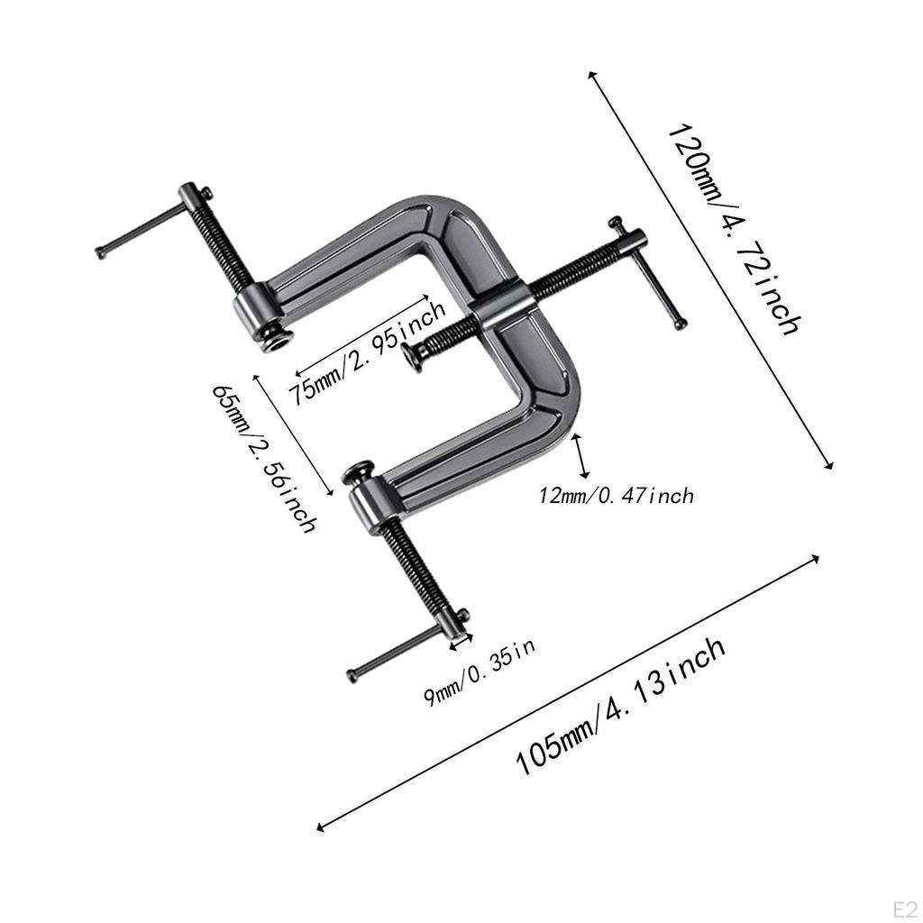 3 Way Edge Clamp Fixing Clip Black Installation Gadgets Woodworker Clamping Device Cast Iron Home
