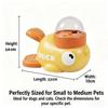 Hund 2-in-1 Interaktives Spielzeug Haustier Automatischer Futter-Leckerli-Spender Cartoon-Enten-Design Langsames Futter Haustier-Snack-Spender für Hundetraining