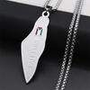 Palestine Map National Flag Necklace pro ženy Muže Nerezová Ocel Zlatá Barva Země Geografie Řetízek Je Šperky N7600S02
