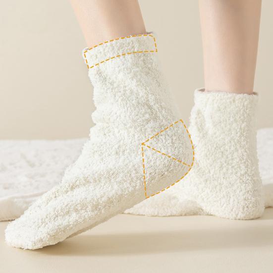 Yousheng Women Winter Sleep Socks Warm Cozy Bedtime Socks Loose Fit Fuzzy Socks with Elastic Cuffs for Home Lounging Night Sleeping