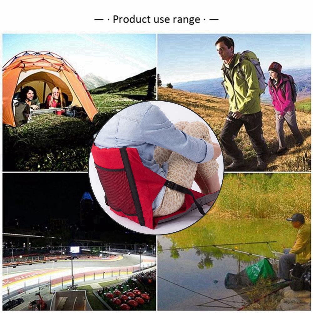 Portable Moistureproof Picnic Mat Outdoor Camping Beach Stadium Folding Seat Cushion Black