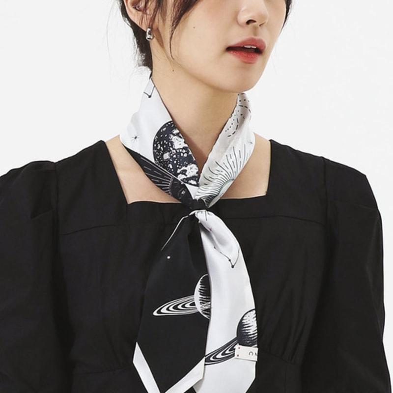 ONSZ Black and White Universe Twilly Scarf