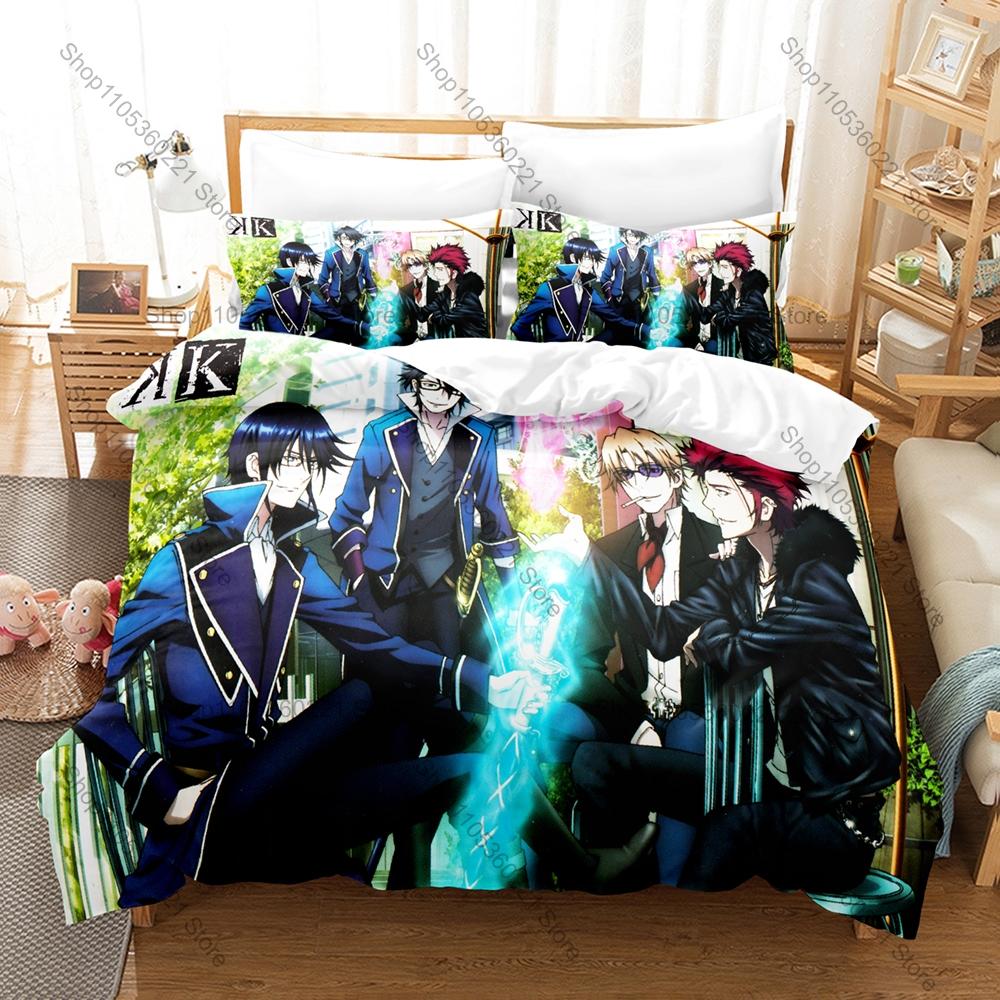 Cool Mikoto Suoh Flame Homra Group Character Collage Poster Duvet Cover Set For K Project Anime Collectors