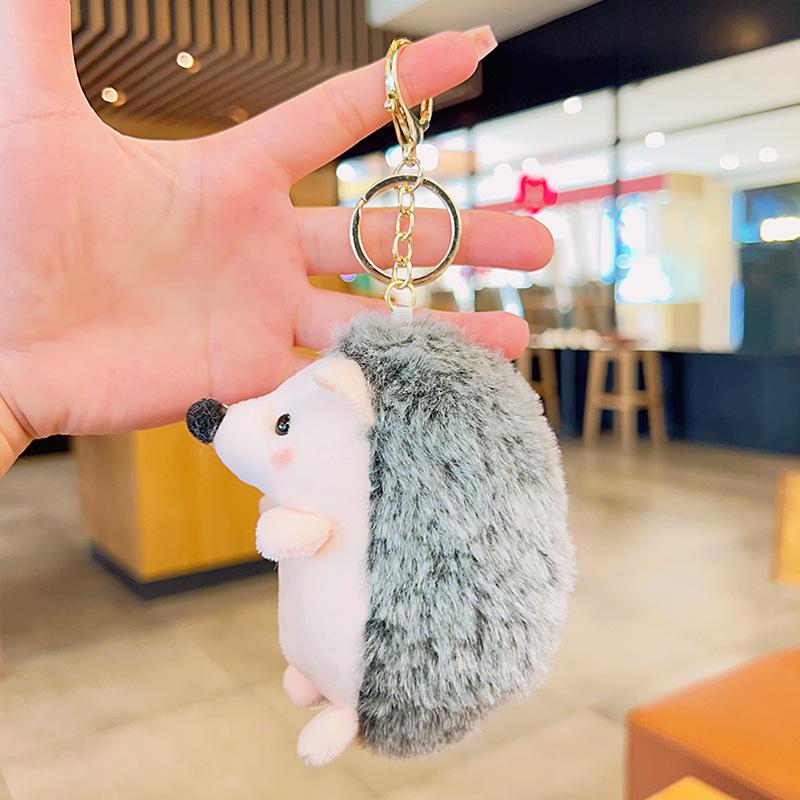 Niedliche kleine Igel Plüsch Schlüsselanhänger, Greiferautomaten-Puppen, Stofftiere, Schultaschen, Anhänger, Puppen, Kleine Geschenke und Dekorationen