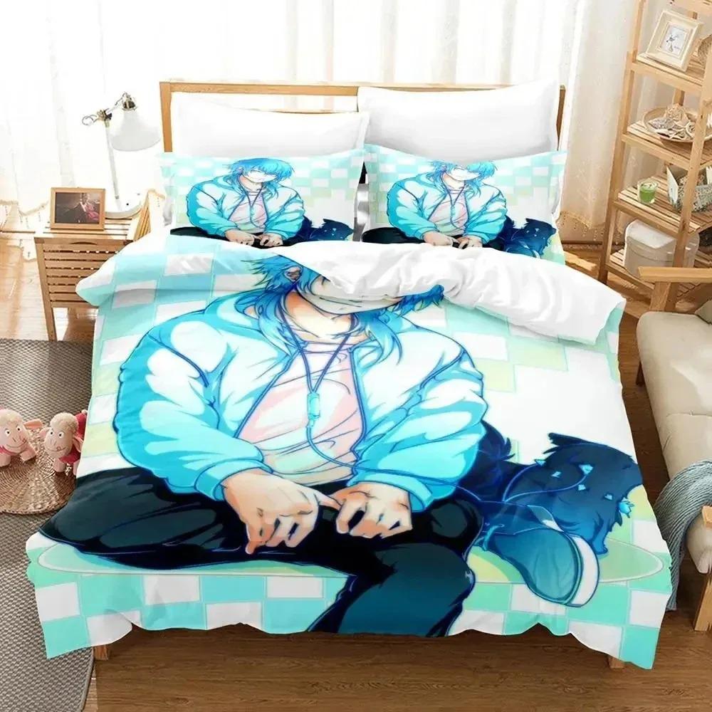 Anime DRAMAtical Murder Game Bedding Set Duvet Cover Bed Set Quilt Cover Pillowcase Comforter King Queen Size Boys Adult Bedding