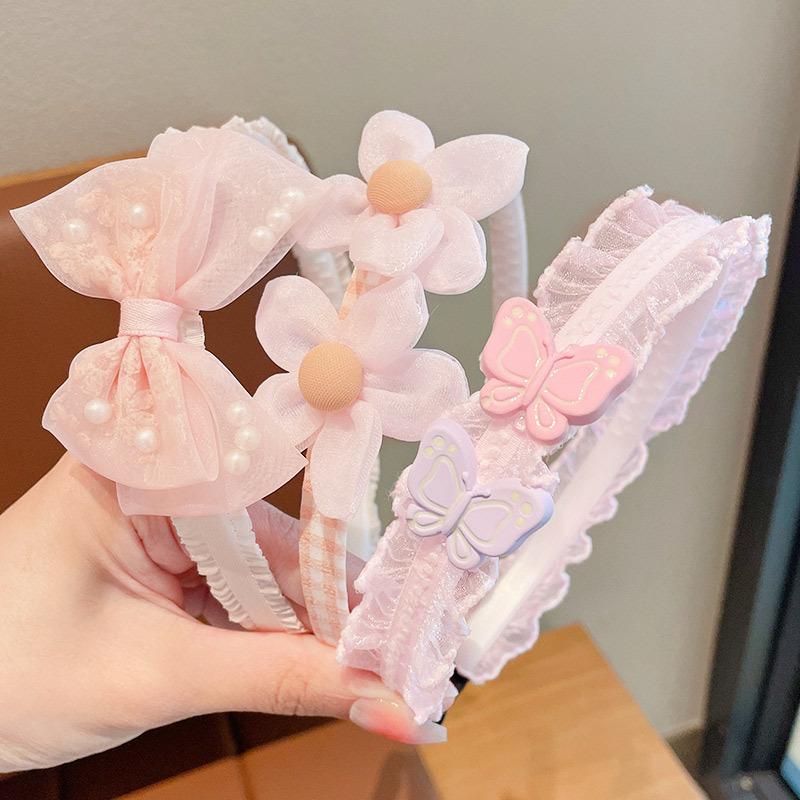 

3Pcs/Set New Children Cute Sweet Colors Flower Hairbands Headwears Girls Fashion Hair Hoop Headbands Kids Hair Accessories