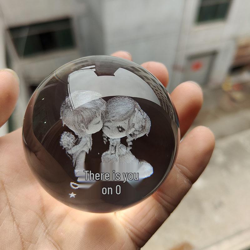 30 Clear Crystal Balls with 3D Laser-Engraved Solar System and Earth Galaxy Design - Creative Desktop Ornaments