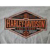 Helt Ny Seneste Model Harley-Davidson Herre Langærmet T-shirt, Grå Hvid Sort Farveblok med Logo Print, Rund Hals Smal Pasform Moto Stil