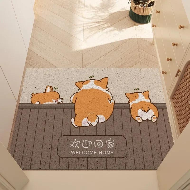 Cartoon Cat Series Mat Non-slip Easy To Clean Rug Wrinkle-Resistant Doormat Indoor Washroom Entrance Decorative Washable Carpet