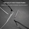 Ultra-Lightweight Pure Titanium Glasses Frame Men Business Casual Eyeglasses Eyebrow-Style Frames Retro Fashion Designer Eyewear