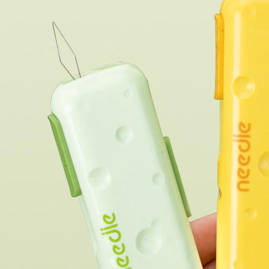 3-In-1 Needle Threader Seam Remover Needle Storage Box Hand Sewing Embroidery Cross Stitch Needle Threading Thread Removal Tools