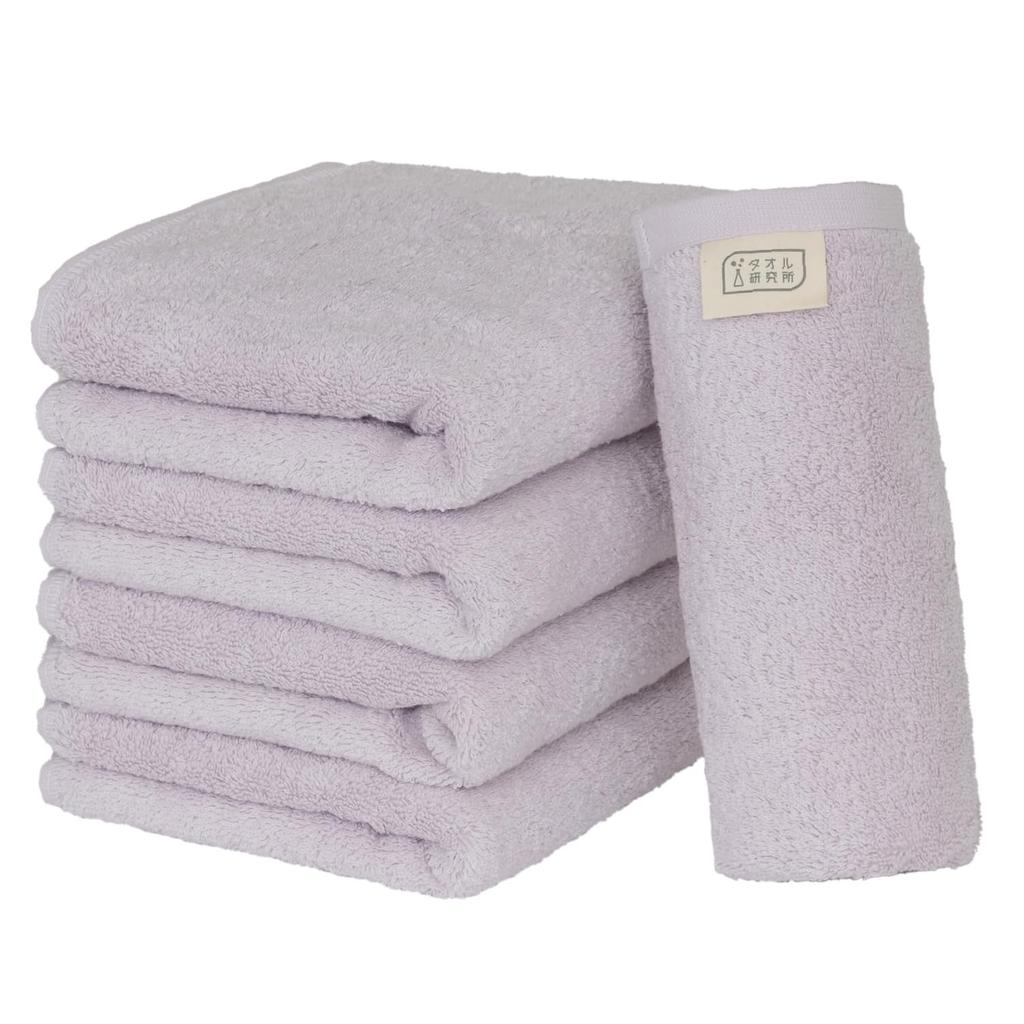 Towel Laboratory Face Light Set of JapanTechnology [Volume Rich] #003 Towels, Lavender, 5, Hotel-Grade, Thick, Fluffy, High-Absorbency, Durable, 100%