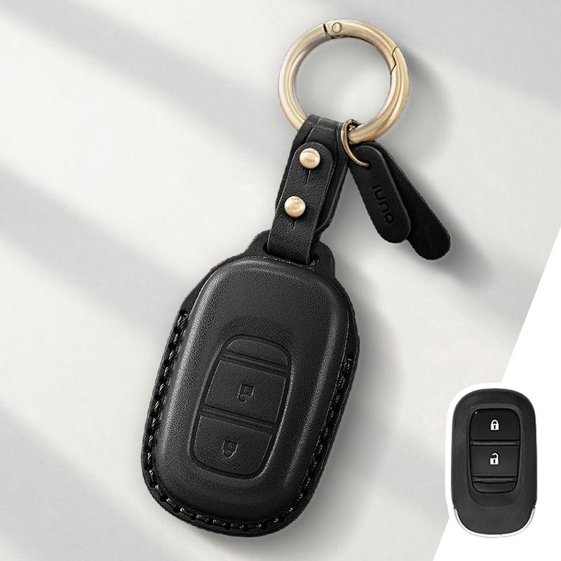 Genuine Leather Protector for CR-V HR-V Civic Accord Pilot Key Case Cover Fob