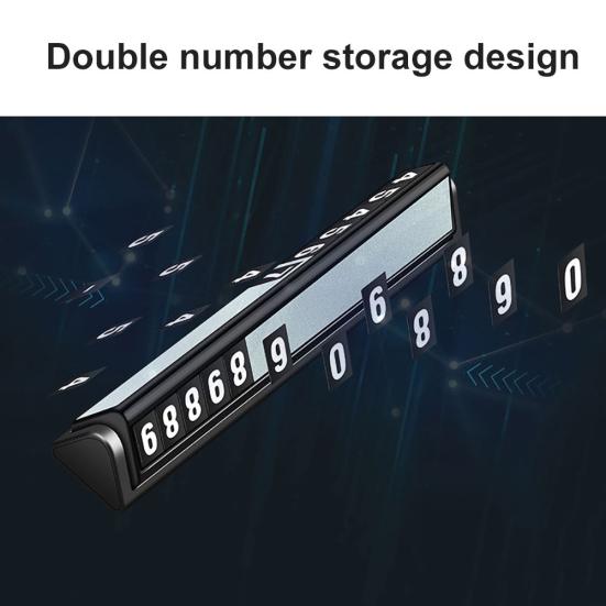 Cartelă de parcare cu oprire temporară a mașinii triunghiulare Placă luminoasă de afișare a numărului de telefon