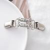 Sweater Clasp Fastener with Silver Tone Floral Center Detail and Double Spring Holders for Cardigan Neckline Shawl Scarf Styling, 1 Piece
