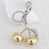 Zinc Zinc Alloy Cherry Keychain Ornaments Crystal Cherry Pendant Bag Accessories   Couple