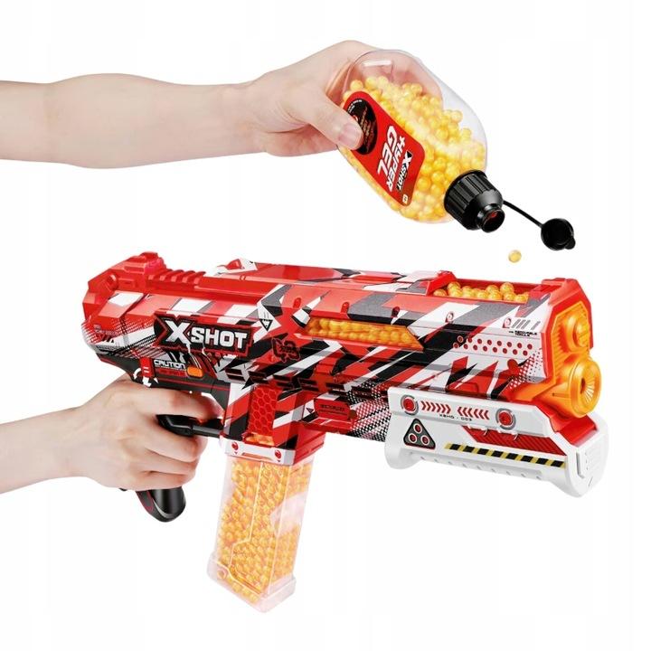 Zuru X-Shot Hyper Gel Wyrzutnia Pistolet Clutch Zestaw Kulki Gogle Ochronne