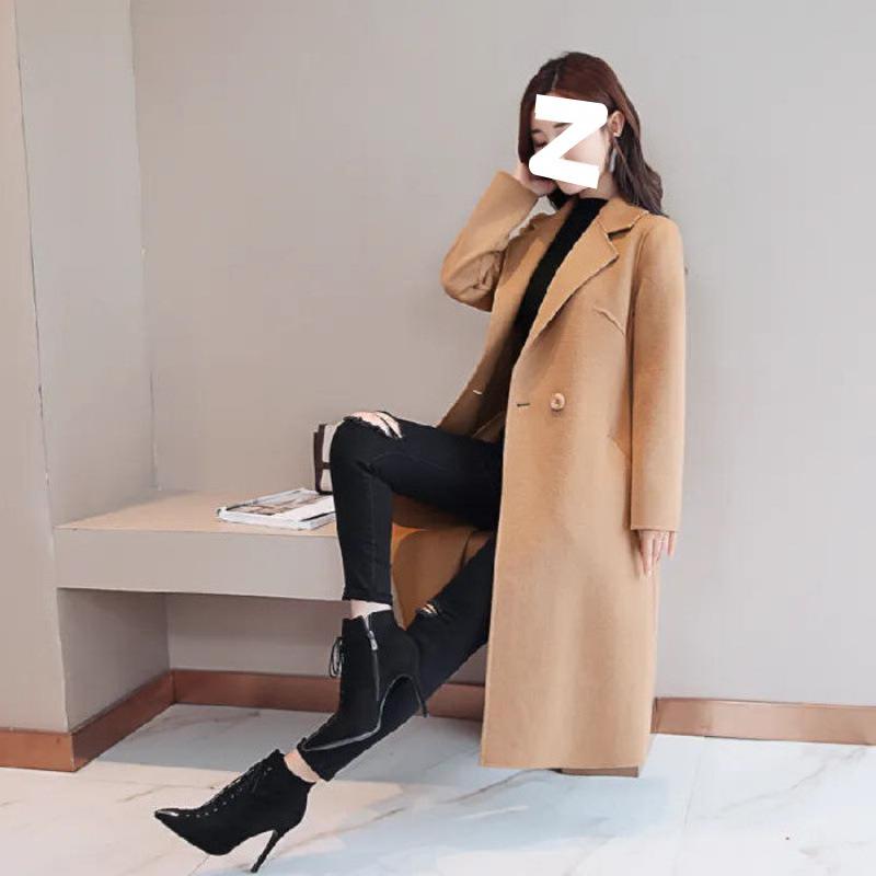 Woolen Coat Coat Women's New Coat 2025 Spring and Autumn Medium and Long Large Size Woolen Korean Version Loose Woolen Coat