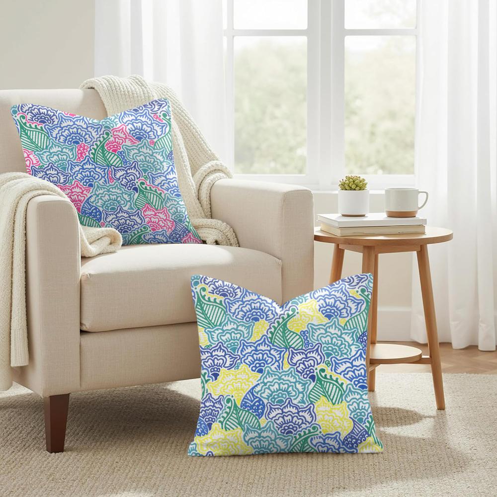 Garden Flowers Cushion Cover Natural Linen Organic Fabric DoubleSided Printing Couch Pillow Covers Home Decor