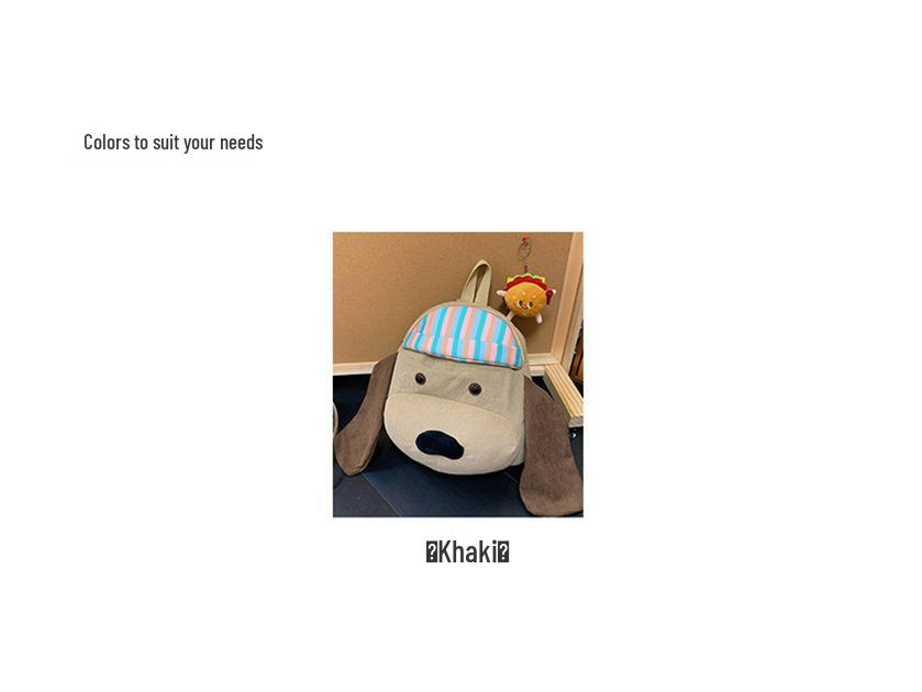 Uroczy plecak podróżny dla dzieci z szczeniaczkiem: Duża pojemność, na podwójne ramię, kreskówkowy prezent urodzinowy