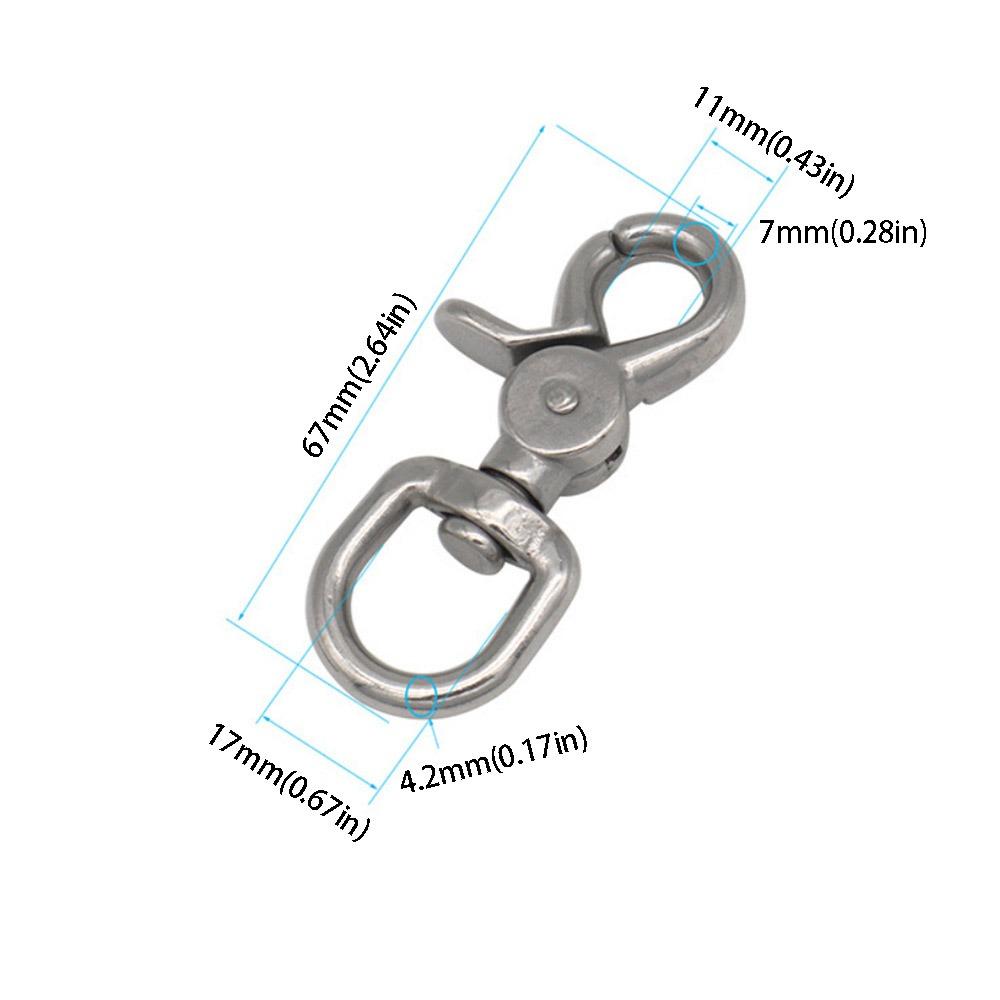 316 Stainless Steel Lobster Clasps Electroplated Alloy Strong Durable Snap Hooks Zinc Alloy Material Swivel Clasps DIY Projects