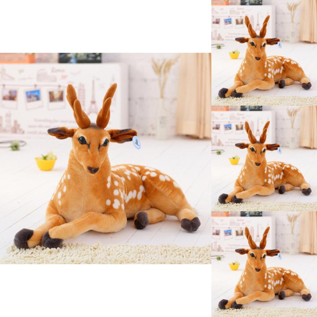 Adorable 30cm Plush Fawn Figurine Realistic Soft Stuffed Animal Toy For Kids