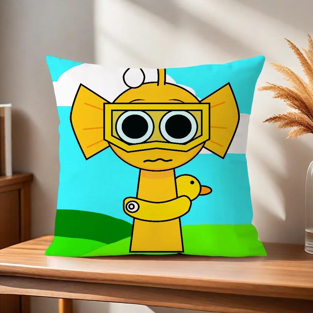 S-Sprunki Game Pillowcase, Sofa Chair Cushion Cover, Bedroom Room, Child Dormitory Home Decoration, Gift