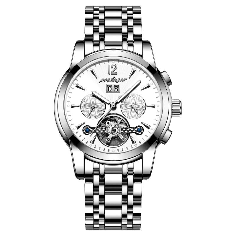 Zegarek męski mechaniczny automatyczny na rękę najwyższej marki, wielofunkcyjny, wodoodporny, świecący