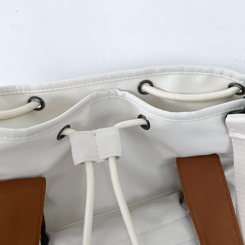 Öğrenci Kitap Çantası Büyük Kapasiteli Kontrast Renkli Çanta Banliyö Omuz Çantası Crossbody Çanta