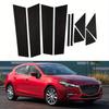 10Pcs/Set Gloss Black Pillar Posts Fit For Mazda 3/Axela 2014-2018 Door Side Panel Moulding Decor Window Trim Sticker Cover