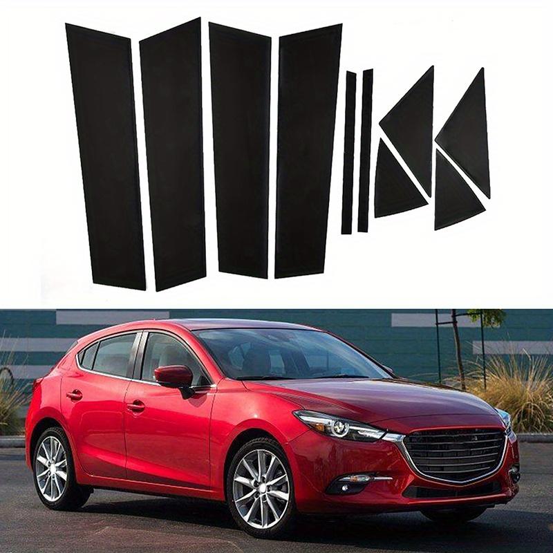 10Pcs/Set Gloss Black Pillar Posts Fit For Mazda 3/Axela 2014-2018 Door Side Panel Moulding Decor Window Trim Sticker Cover