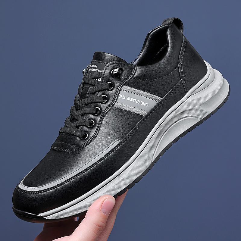 

Мужская обувь Весна Новая кожаная повседневная обувь Роскошный бренд Мужская обувь Высокое качество Мокасины Легкие удобные кроссовки Дизайнерская обувь 44 чёрный