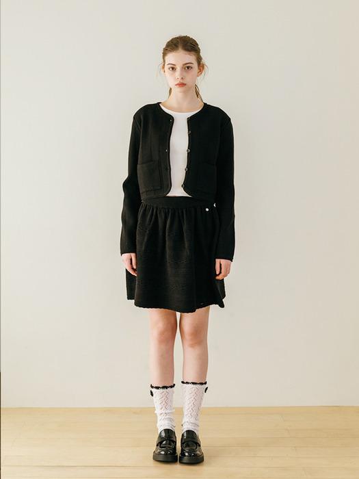 Tinnit Jacquard Skirt_Black