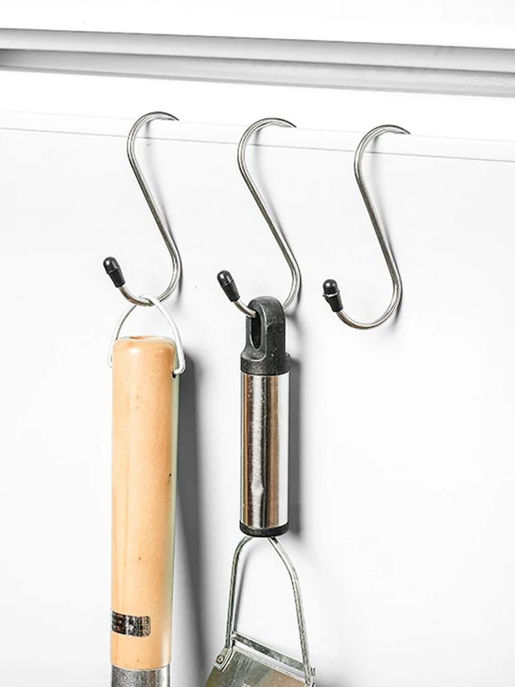 S-Shaped Hook Multifunctional 304 Stainless Steel Hook Household Kitchen Bathroom Clothes Towel Sorting Tool Storage Metal Hook