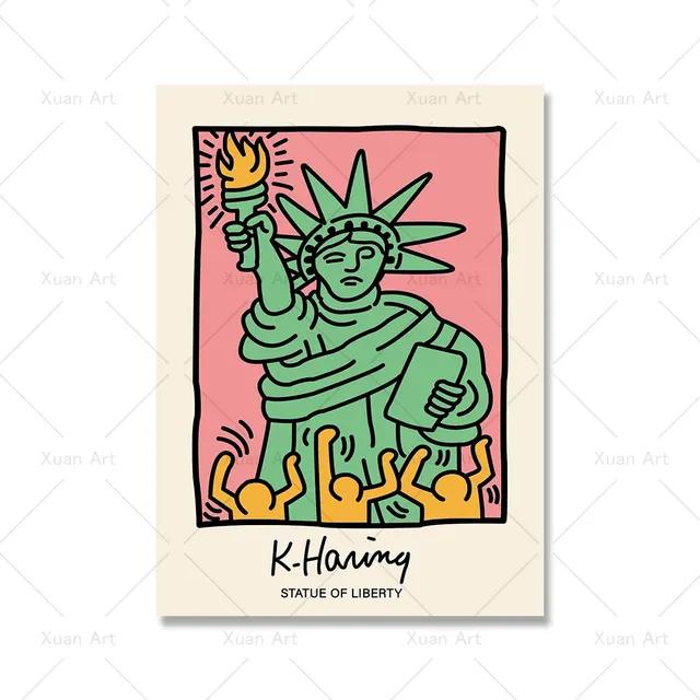 Modern Abstract Aesthetics Wall Art Retro Pop Stick Figure HD Oil On Canvas Poster Print Home Bedroom Living Room Decor Gift No Frame