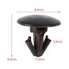 10pcs Plastic Screw 9.2mm ABS Plastic Automotives Clips Black