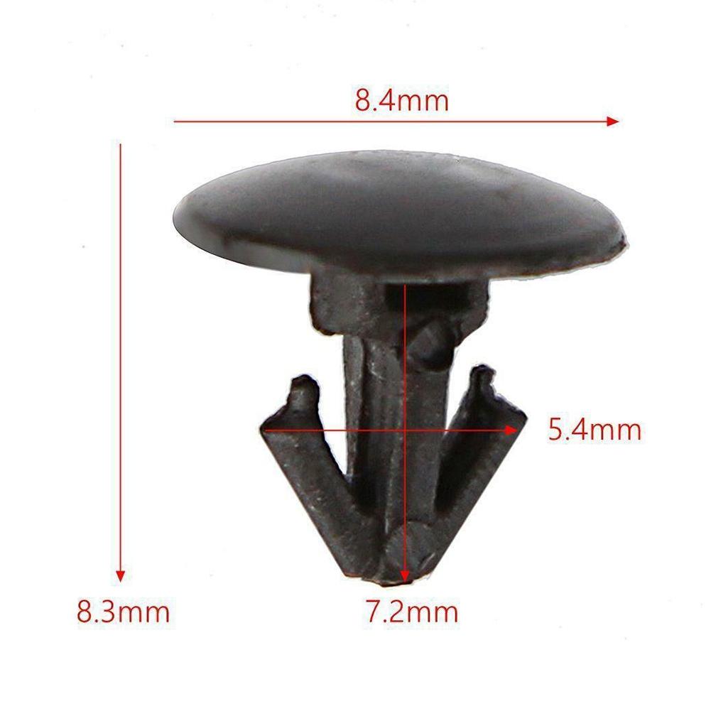 10pcs Plastic Screw 9.2mm ABS Plastic Automotives Clips Black