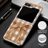 Christmas Ghost Halloween Case For Samsung Z Flip 8 7 FE 6 5 4 Luxury Plating Leather Skin Phone Cover For Galaxy Z Flip8 Flip7 Flip6 Flip5