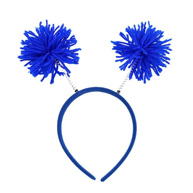 Fluffy Ball Hair Accessories Bobo Ball Head Buckle Wool Ball Hairband Wig Headbopper Costume Accessories Party Headwear