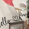 Valentine'S Day Hearts Eucalyptus Leaves Tulle Curtains For Living Room Sheer Curtain For Bedroom Kitchen Blinds Voile Curtains