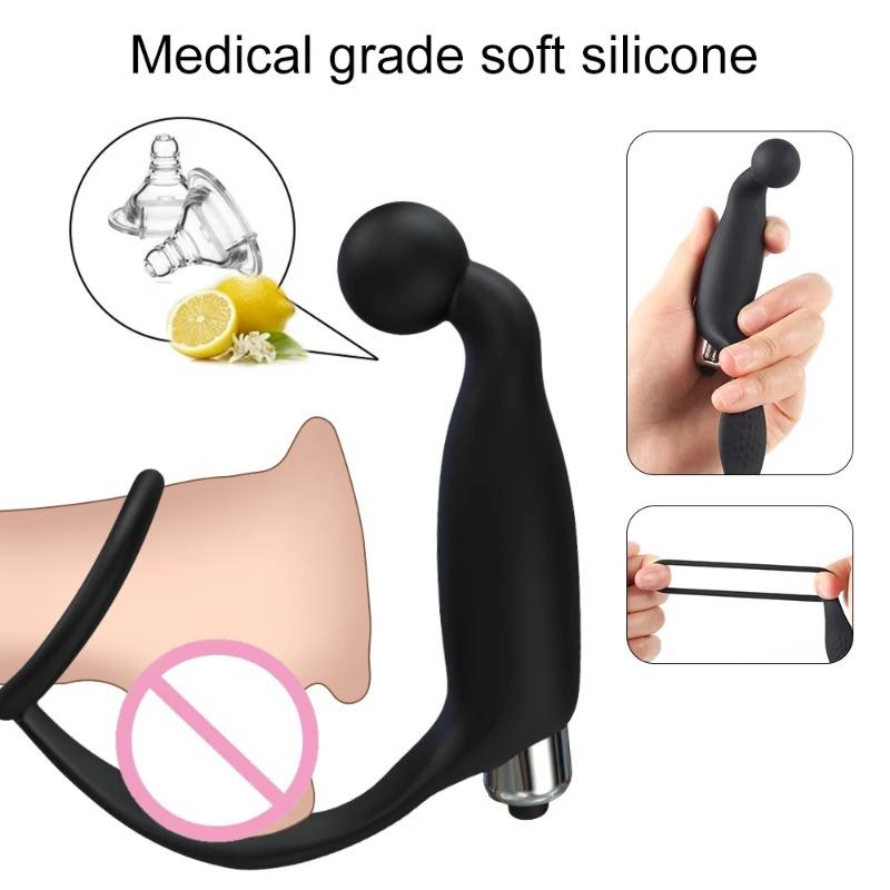 Męski Masażer Prostaty i Wibrujący Korek Analny – Silikonowa Zabawka Analna dla Przyjemności i Kontroli Ejakulacji