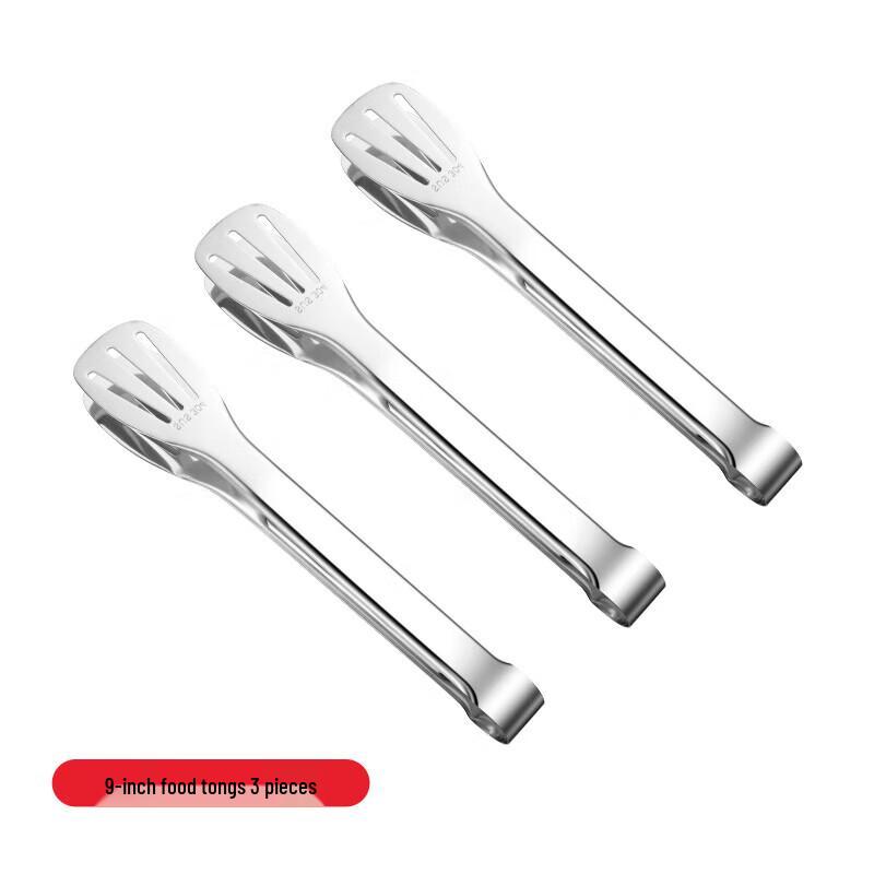 Qing Kou 304 Stainless Steel Kitchen BBQ Food Tongs