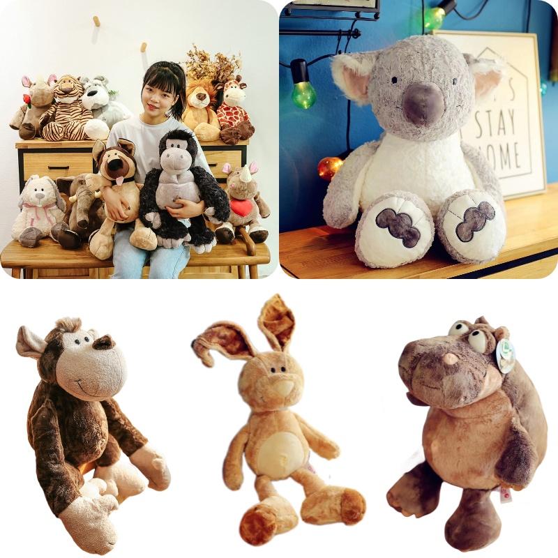 Wholesale Jungle Animal Plush Toy Cartoon Gorilla Lion Tiger Giraffe Stuffed Doll