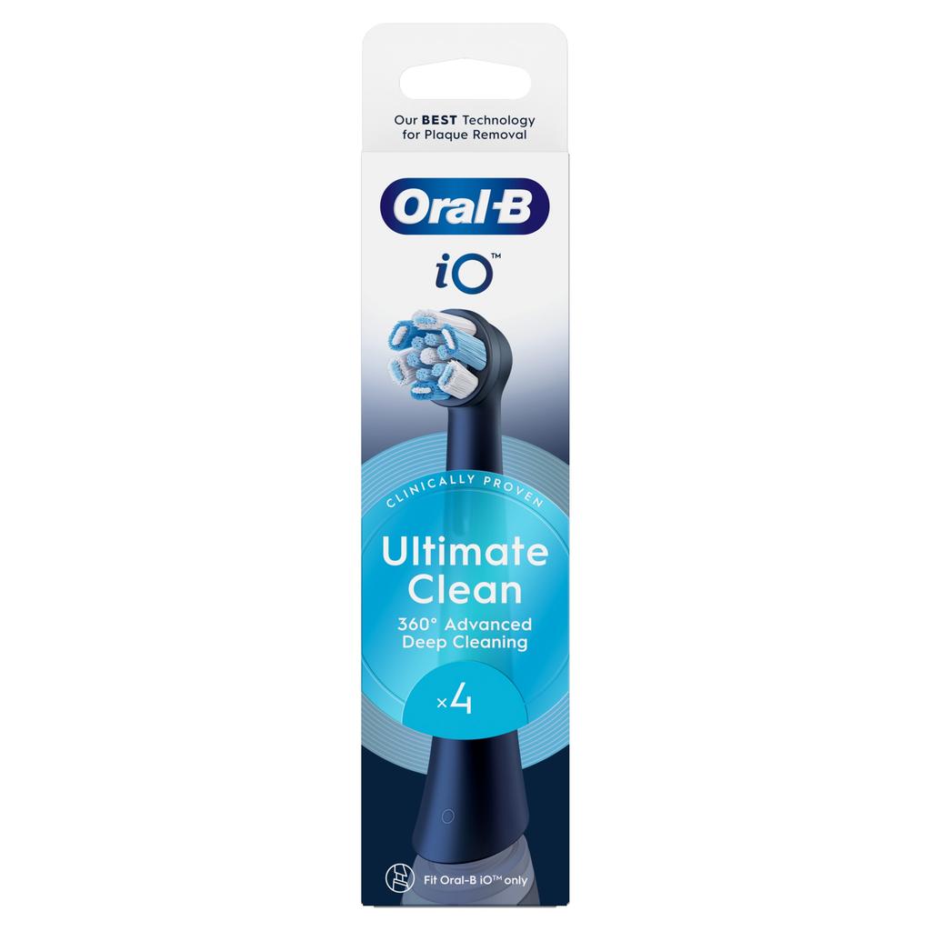 Oral-B Io Ultimate Clean Toothbrush Head Black 4 Pcs