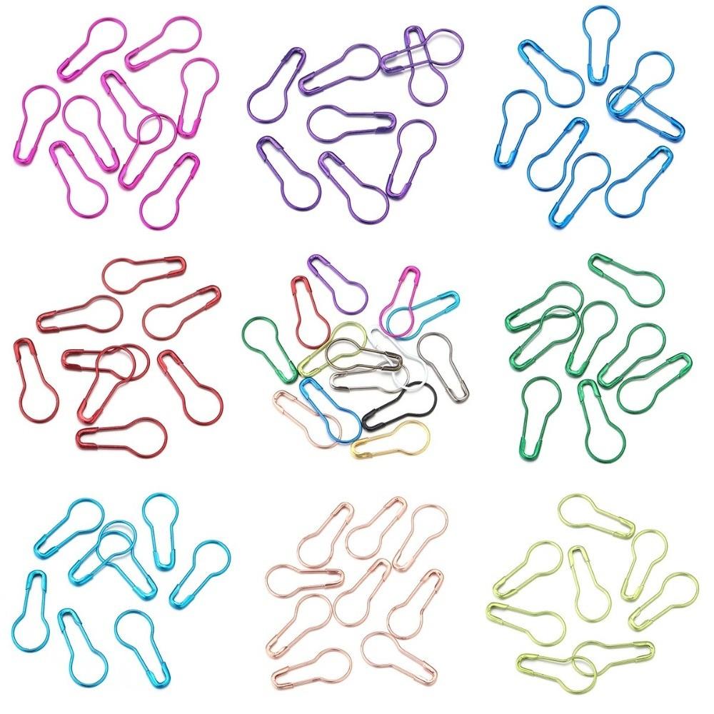 200pcs New Locking Marker Metal Gourd Pins Latch Sewing Tools Multicolor Safety Pin Iron Tag Clips Crochet Accessories