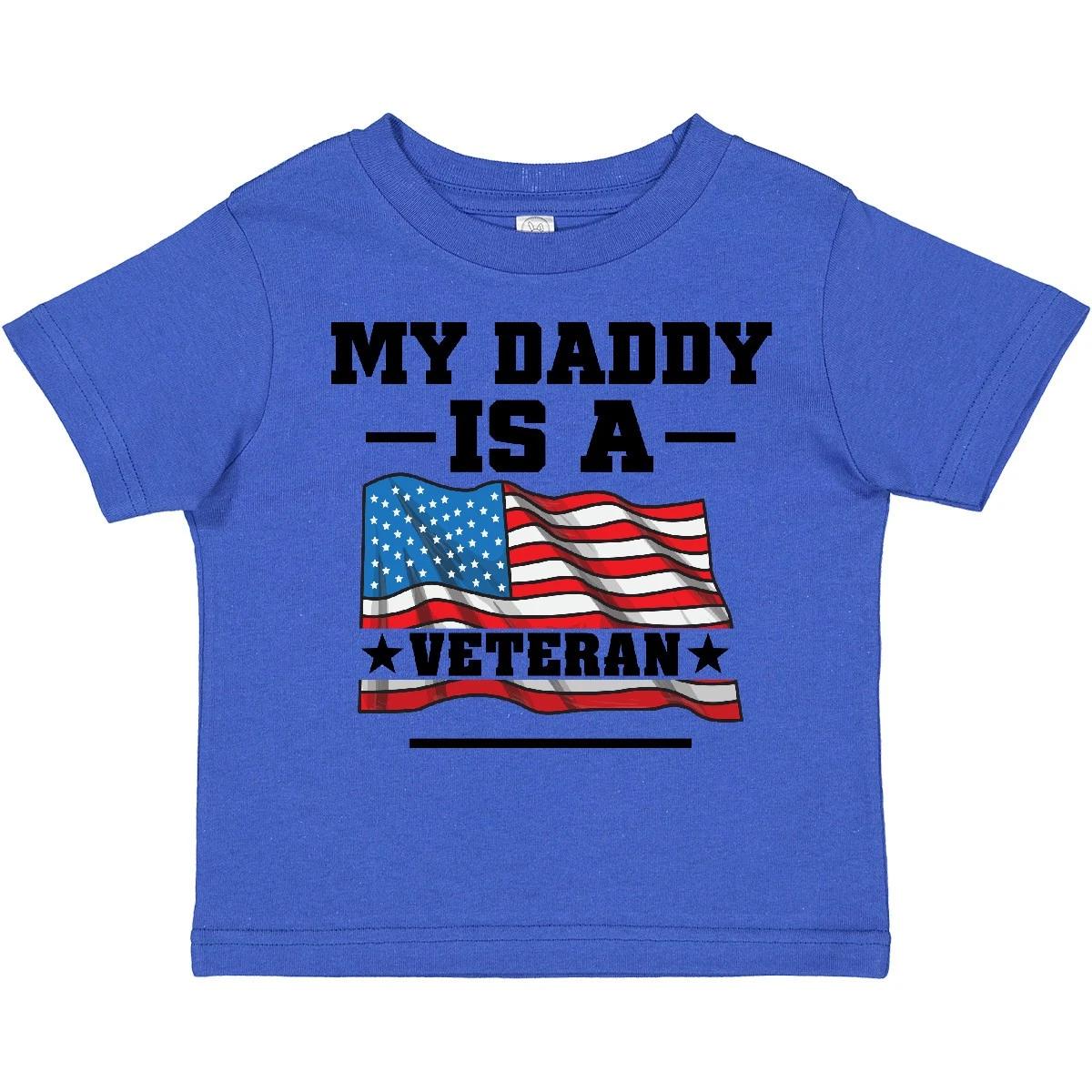 Inktastic My Daddy Is A Veteran Toddler T-Shirt Veterans Day Deployed Family Kid 150