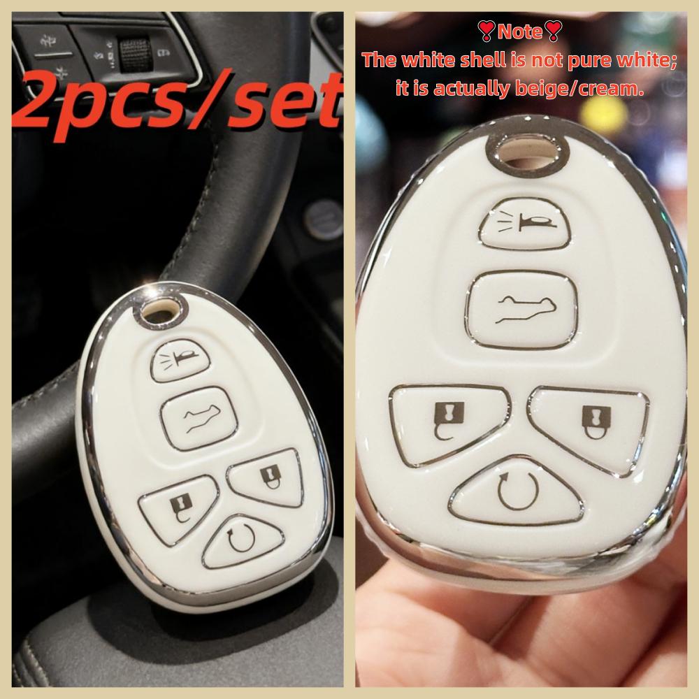 2pcs Car Key FOB Case Covers for Buick Chevrolet Suburban Tahoe TrailBlazer GMC Sierra Yukon Hummer H2 H3 Isuzu
